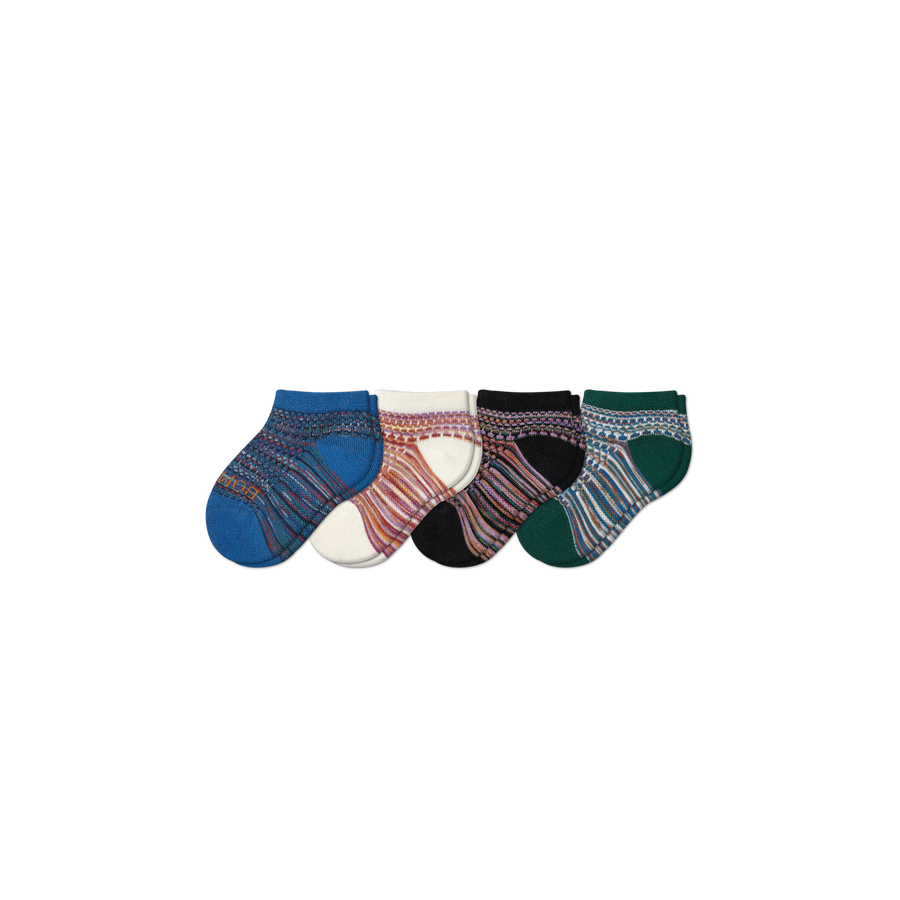 Toddler Mosaic Ankle Sock 4-Pack - Ready Pair