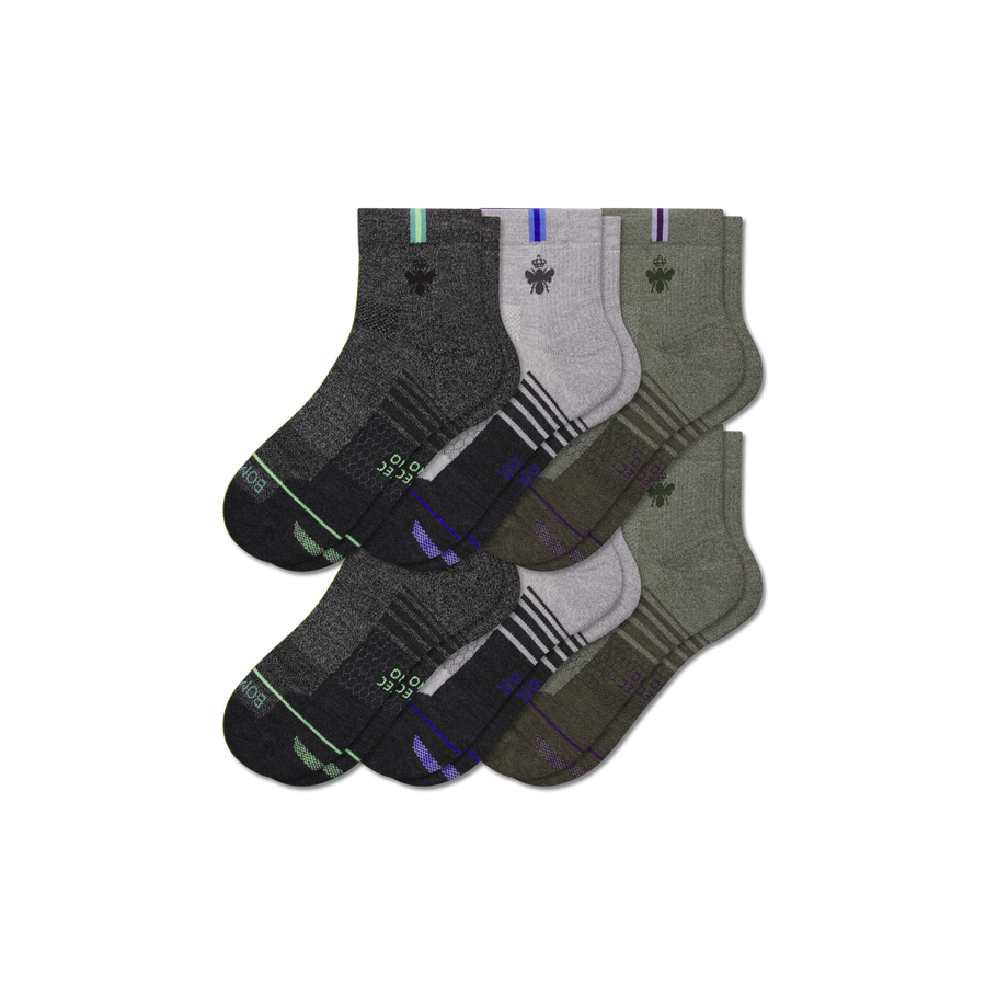 Women's Merino Wool Blend Run Quarter Sock 6-Pack - Fresh Step