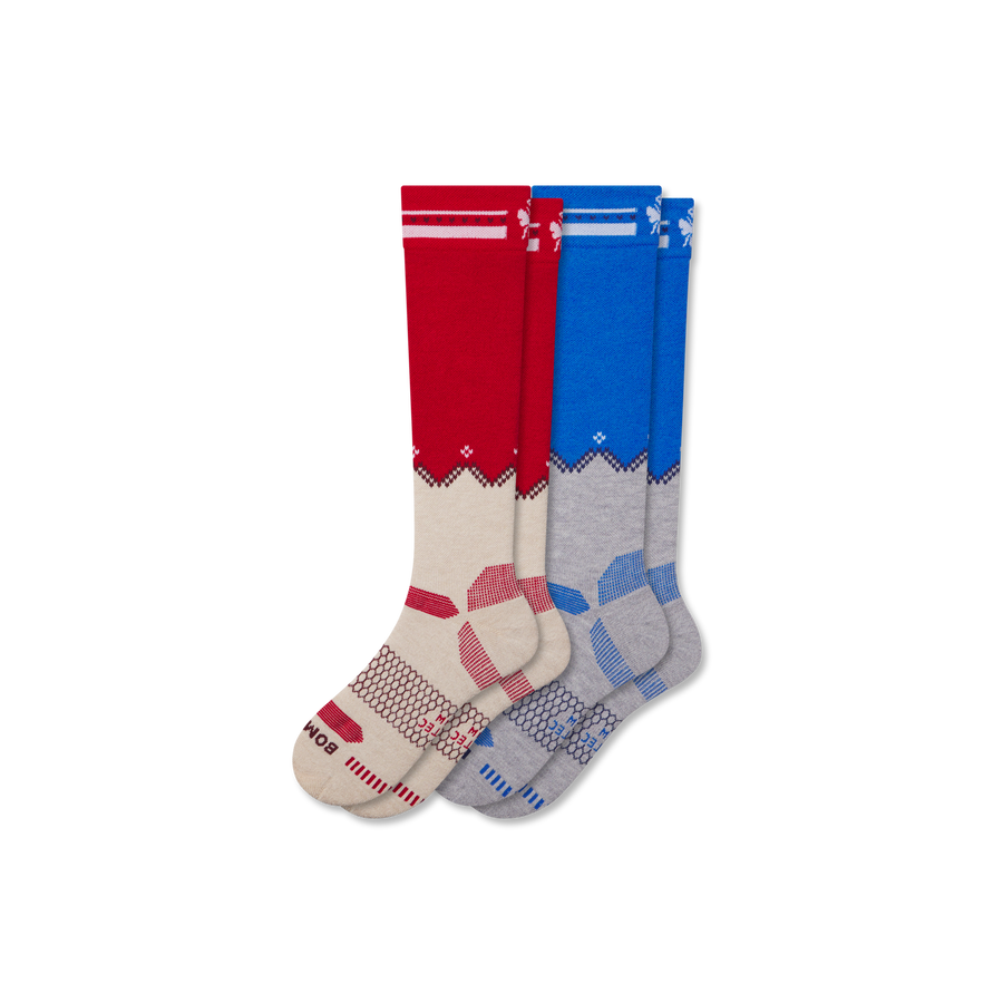 Men's Full-Cushion Merino Wool Blend Ski & Sock 2-Pack - Daily Step