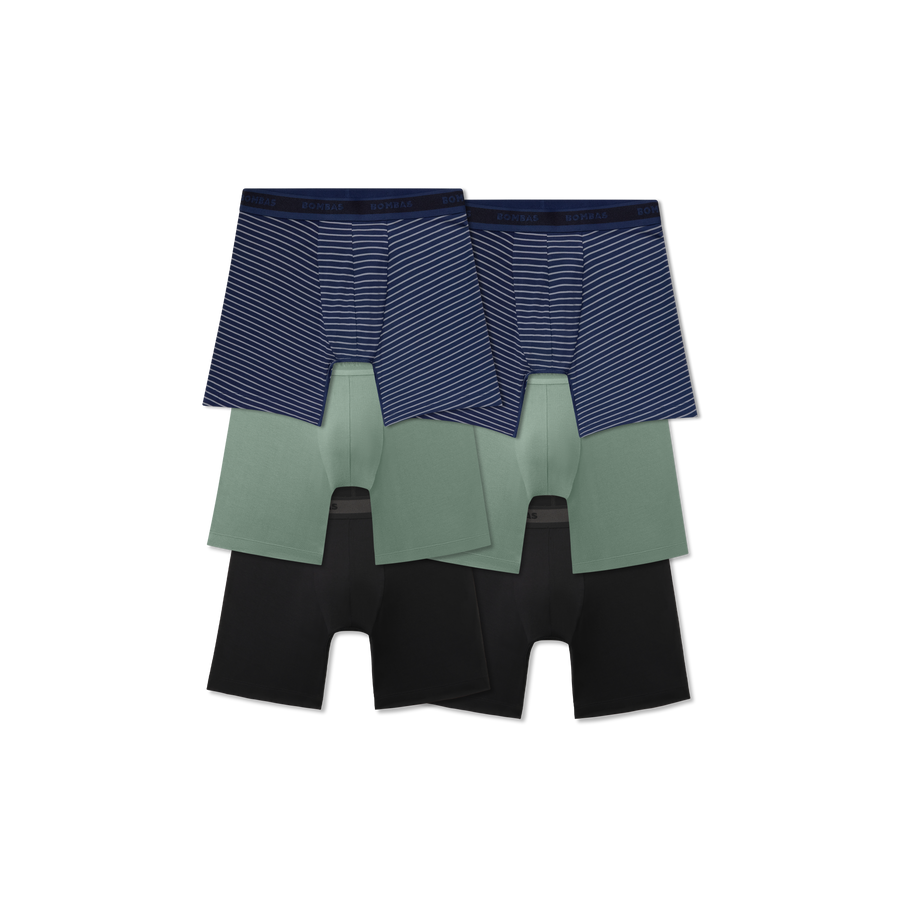 Men's Soft Flex Boxer Brief 6" 6-Pack - Daily Pick