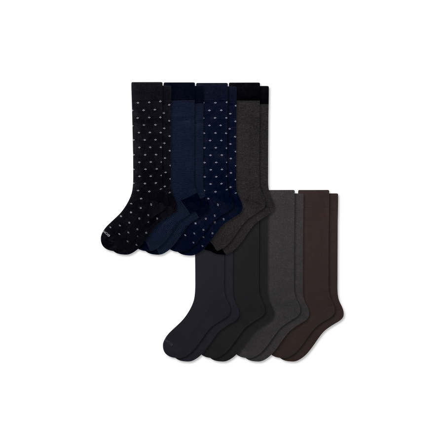 Men's Dress Over the Calf Sock 8-Pack - All Day Fit