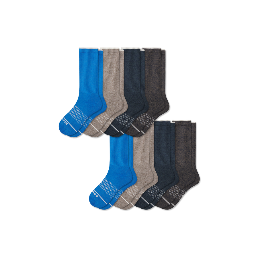 Men's Merino Wool Blend Calf Sock 8-Pack - Ready Pick