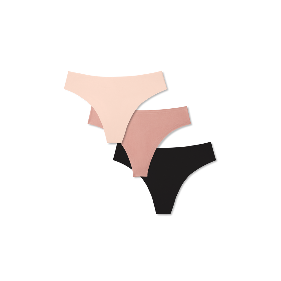 Women's No Show Thong 3-Pack - Classic Ready