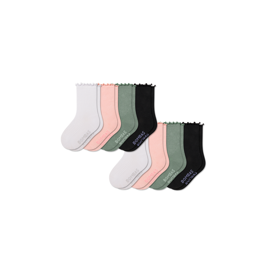 Junior Ruffle Rib Calf Sock 8-Pack - Classic Ready