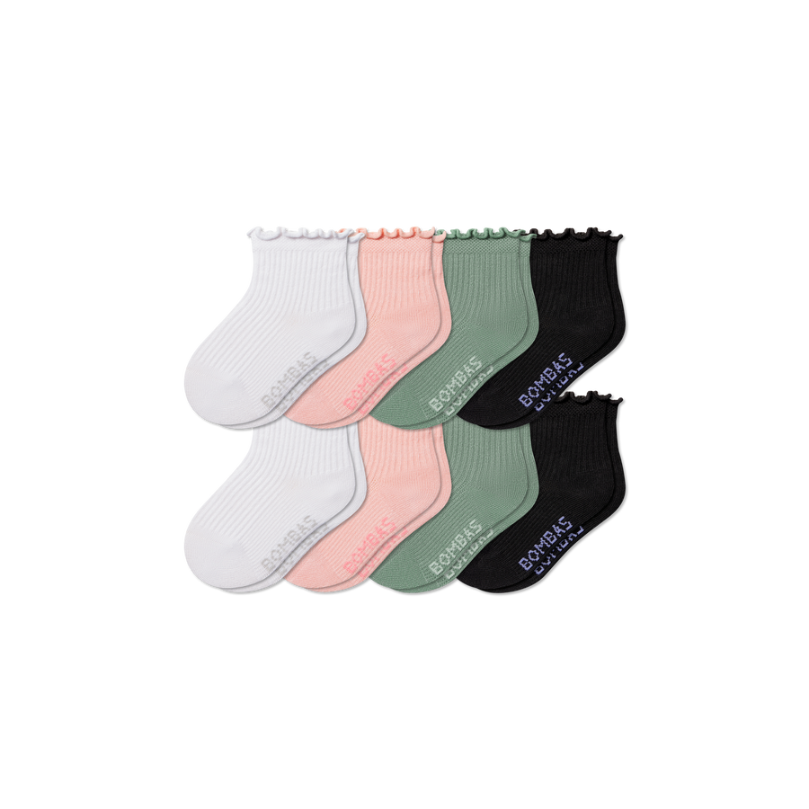 Toddler Ruffle Rib Calf Sock 8-Pack - Everyday Pair
