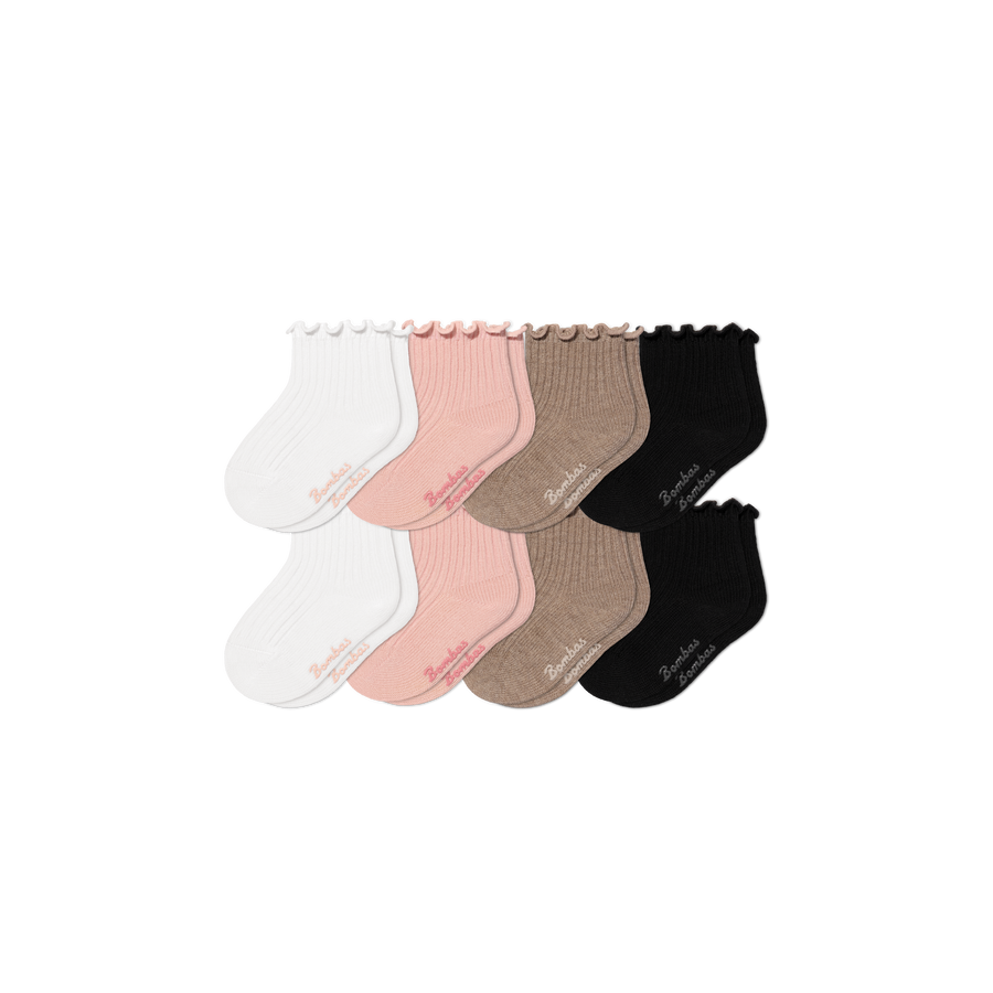 Baby Ruffle Rib Calf Sock 8-Pack (0-6 Months) - Daily Cushion