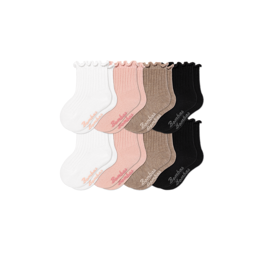 Baby Ruffle Rib Calf Sock 8-Pack (6-12 Months) - Travel Pair