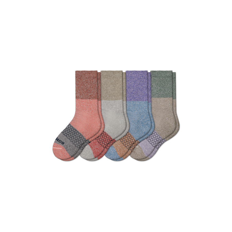 Youth Tri-Block Calf Sock 4-Pack - Everyday Pair