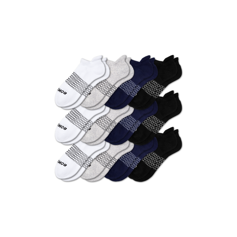 Men's Solids Ankle Sock 12-Pack - Light Cushion