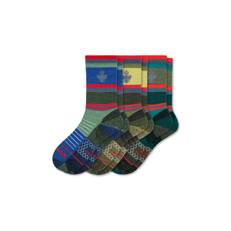 x Bombas Merino Wool Blend Hiking Calf Sock 3-Pack - Easy Pair