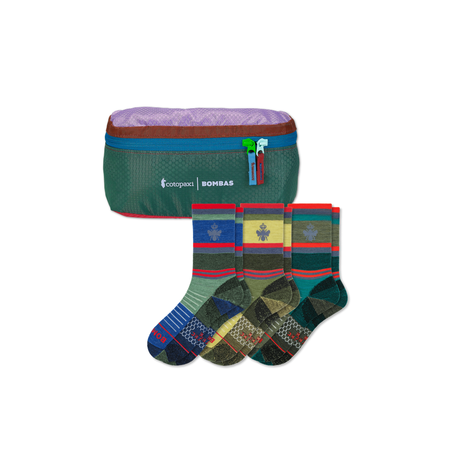 x Bombas Merino Wool Blend Hiking Calf Sock 3-Pack & Fanny Pack - Modern Touch