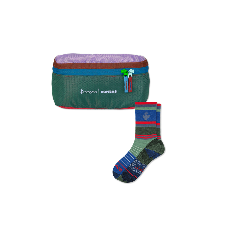 Cotopaxi x Bombas Merino Wool Blend Hiking Calf Sock & Fanny Pack - Ready Pick