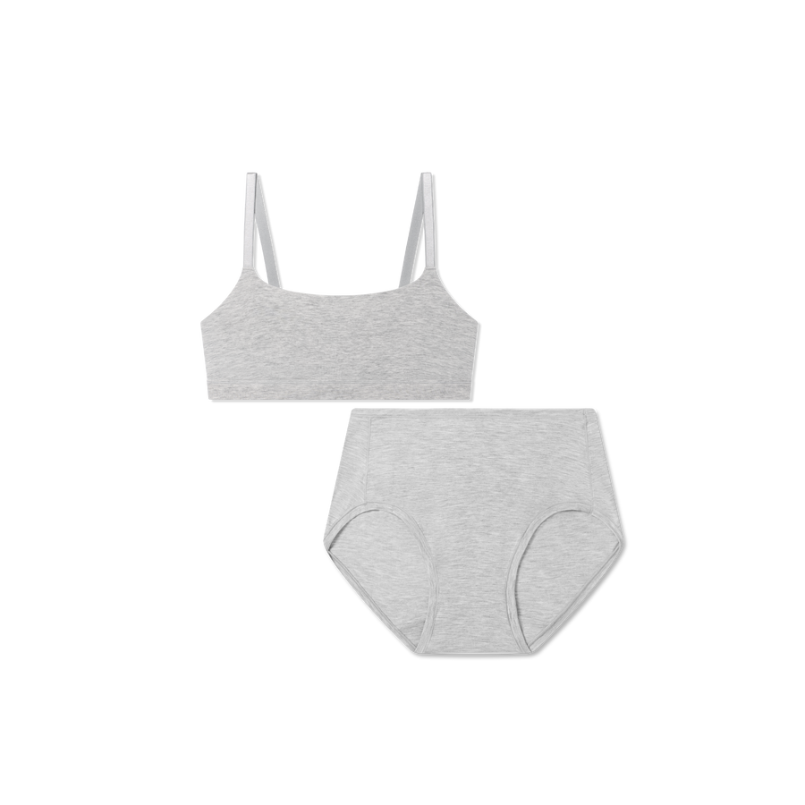 Women’s Super Soft Scoop Bralette + High Rise Brief Pack - Light Support