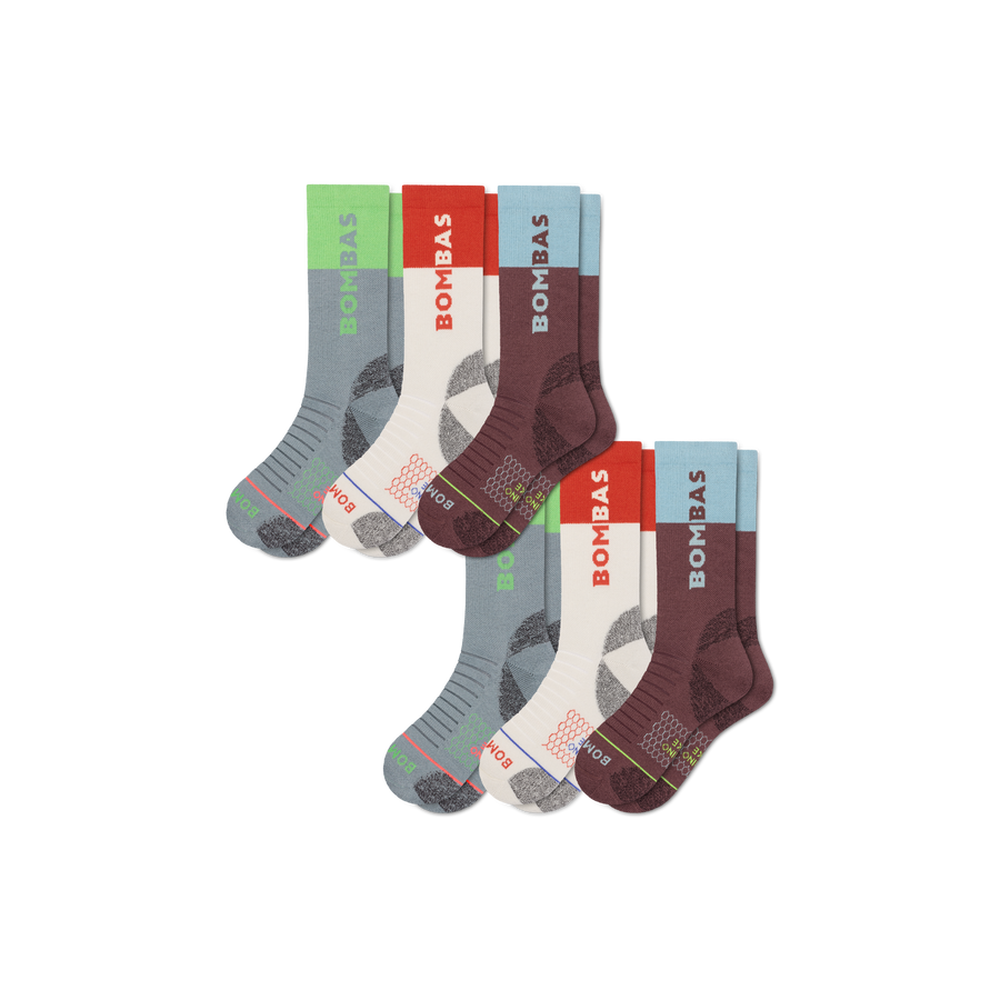 Men's Merino Wool Blend Hiking Calf Sock 6-Pack - Modern Touch